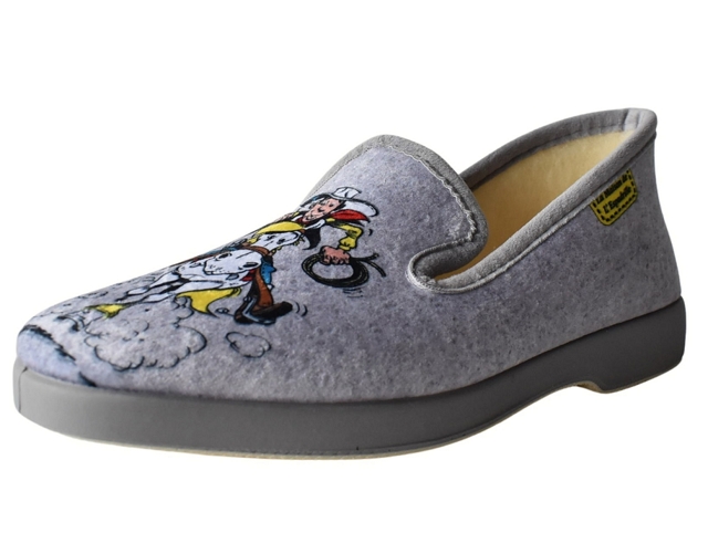 Maison espadrille homme l63  lucky luke gris