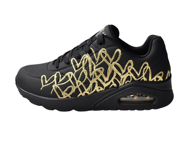 Skechers femme uno lite . golden heart . 177975 noir