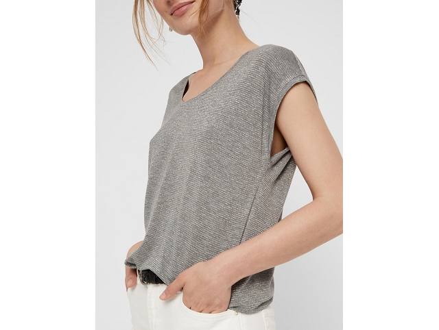 Pieces femme 17078572 pcbillo tee gris7354916_4