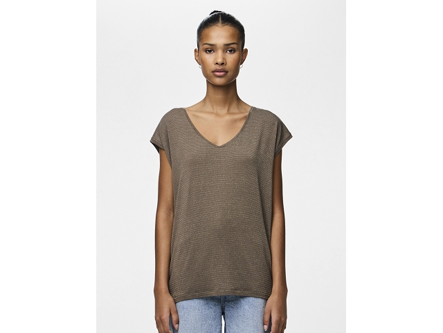 Pieces femme 17078572 pcbillo tee marron