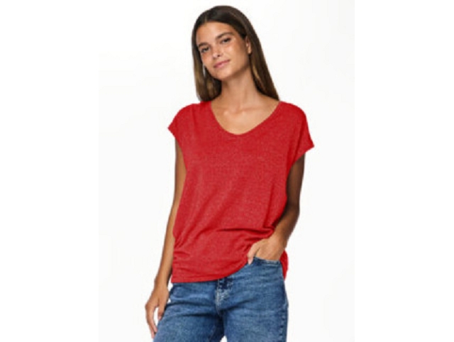 Pieces femme 17078572 pcbillo tee rouge