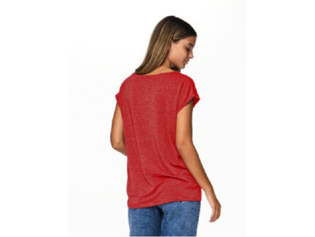 Pieces femme 17078572 pcbillo tee rouge7354935_4