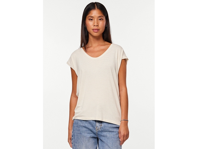 Pieces femme 17078572 pcbillo tee blanc