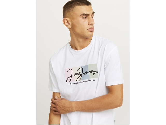 Jack and jones homme 12262662 . jorportland block blanc8154201_3